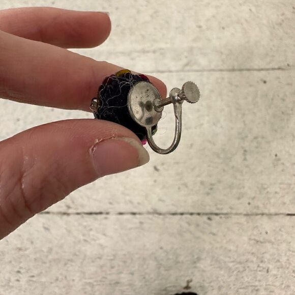 Vintage 1940s Sequin Butterfly Brooch And Earring Set - Picture 4 of 6